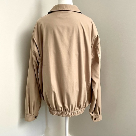 Vintage Polo Ralph Lauren 90's Harrington Khaki Bomber Jacket Preppy Size XL - Picture 3 of 8